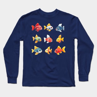 Random Gold Fish Long Sleeve T-Shirt